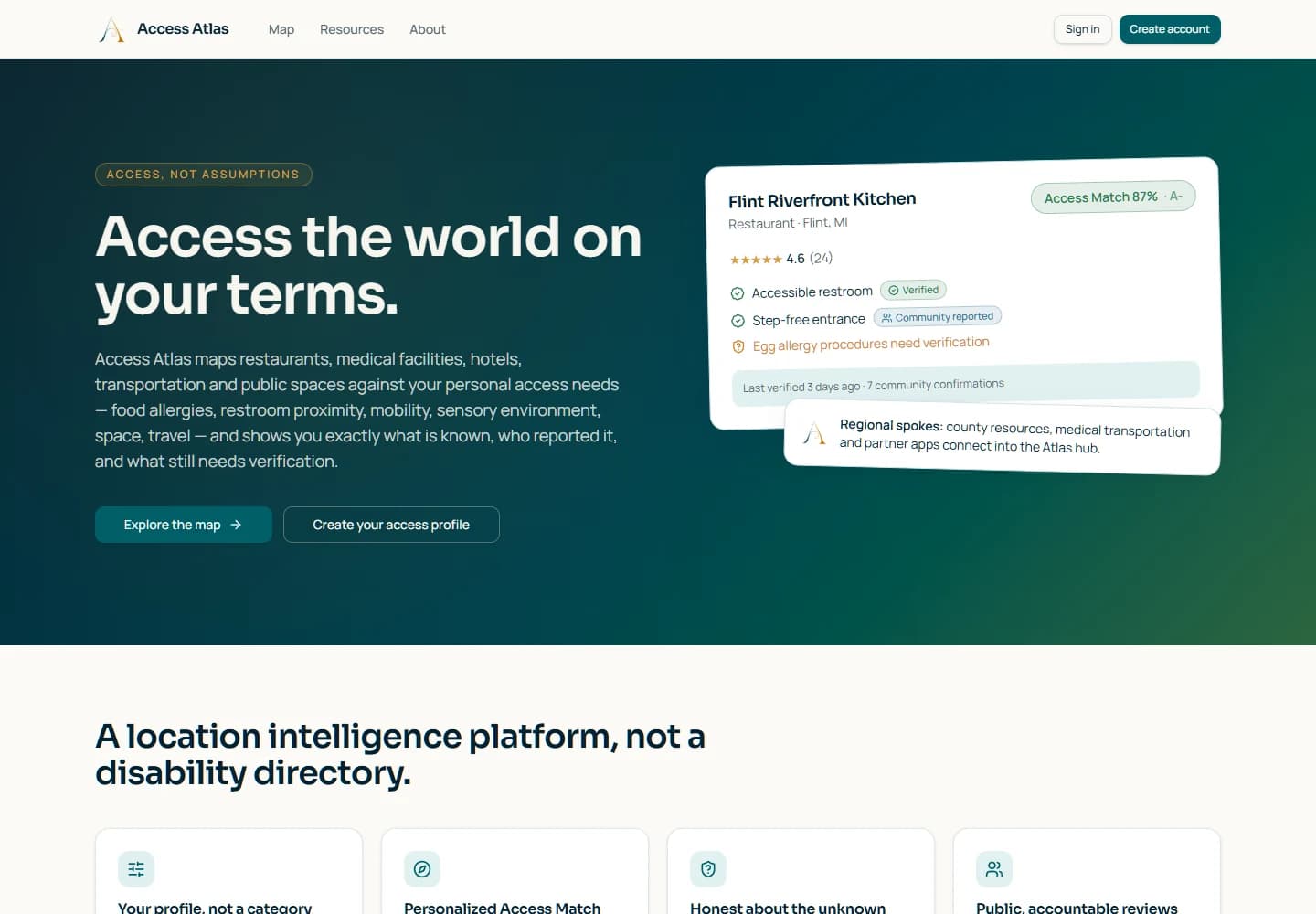 Access Atlas public homepage