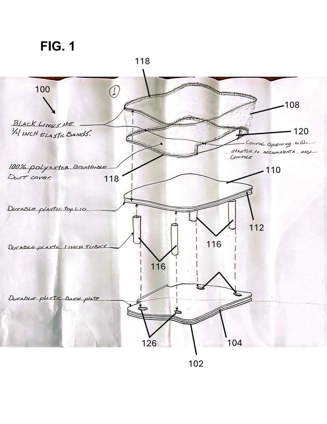 Published design drawing of the Dust Shield enclosure assembly