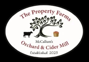The Property Farms and McCallum’s Orchard and Cider Mill logo